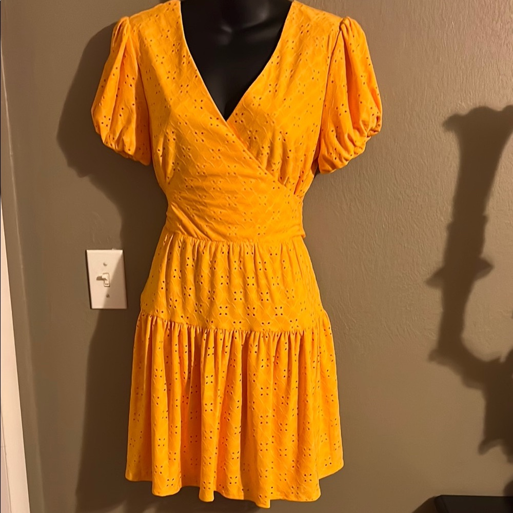 Topshop Bright Yellow Dress